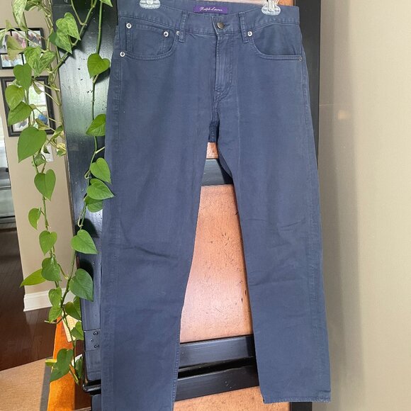 Ralph Lauren Purple Label Gray Slim Fit Stretch Dobby Pant sz 30/28
